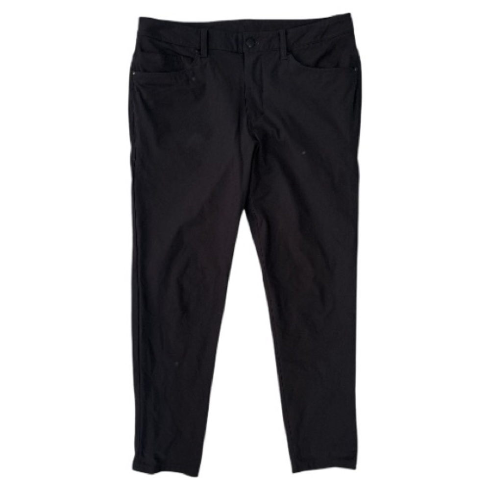 Lululemon ABC Slim-Fit 5 Pocket Pant 30L Warpstreme in Black Size 34 - Picture 2 of 9
